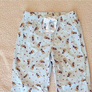 JCREW Light Blue Pajama Pants with Dog Print